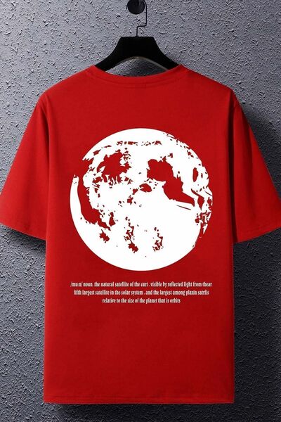 uyguntarz Unisex The Moon Printed T-shirt