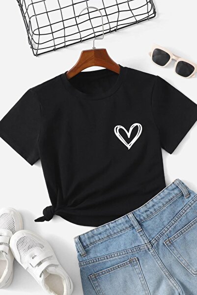 uyguntarz Kids Heart Printed Cotton T-shirt