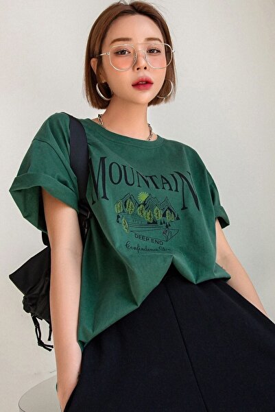 uyguntarz Unisex Montain Printed T-shirt