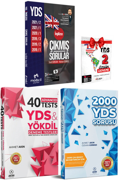 Akın Dil Eğitimi Akın Dil 2000 Yds Sorusu + 40 Advanced Tests + Modadil Çıkmı...