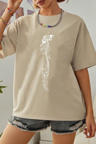 uyguntarz Unisex Butterfly Song Printed T-shirt