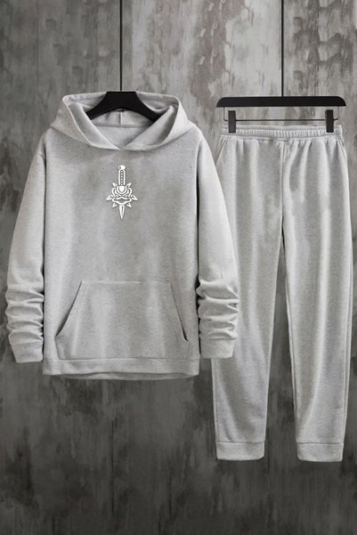 uyguntarz Unisex Skullcracked Printed Tracksuit Set