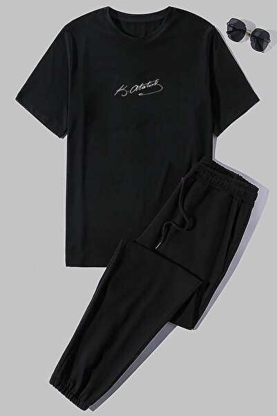 uyguntarz Unisex K.atatürk Printed 2-Piece Tracksuit Set
