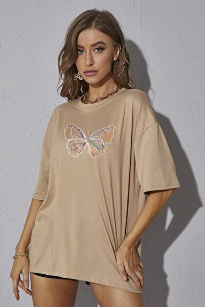 uyguntarz Unisex Butterfly Printed T-shirt