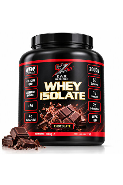 zax nutrition whey ısolate cıkolata aromalı proteın tozu 2000 gram