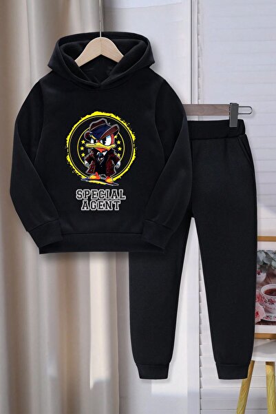 uyguntarz Special Agent Printed Boys - Girls Comfortable Tracksuit Set