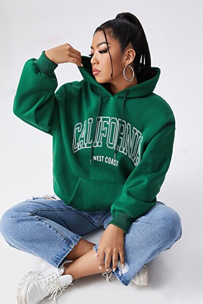 uyguntarz California Printed Oversize Sweatshirt