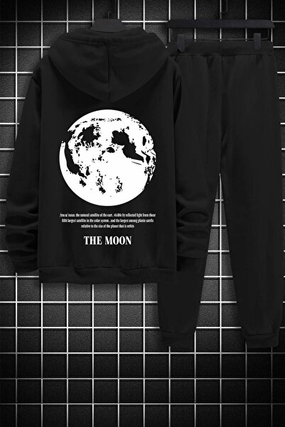 uyguntarz Unisex The Moon Printed Tracksuit Set