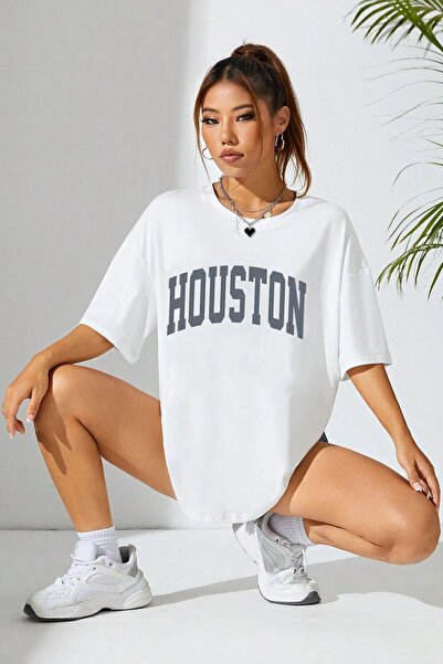 uyguntarz Unisex Houston Printed Design T-shirt