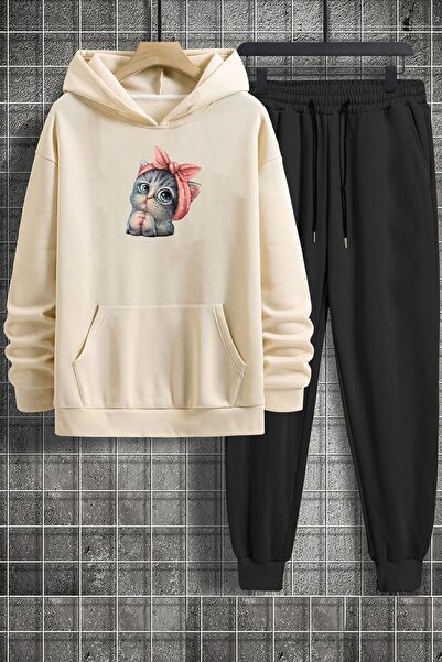 uyguntarz Unisex Cute Cat Tracksuit Set