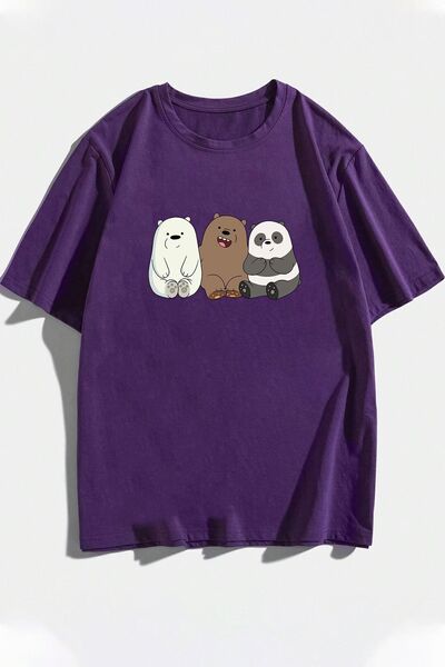 uyguntarz Unisex Kafadar Ayılar Tasarım Tshirt