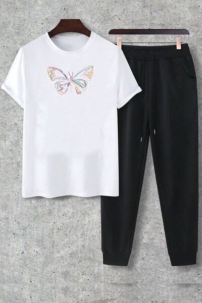 uyguntarz Unisex Butterfly 2'li Eşofman Takımı
