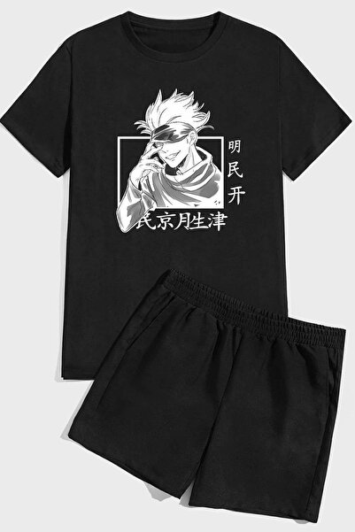 uyguntarz Jujutsu Print Shorts Set