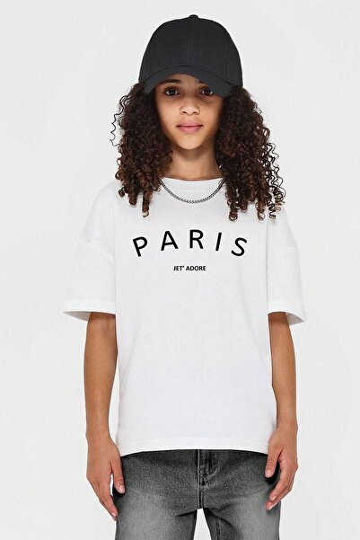 uyguntarz Children's Paris Printed Cotton T-shirt