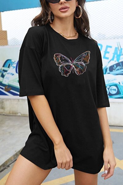 uyguntarz Unisex Butterfly Baskılı T-shirt
