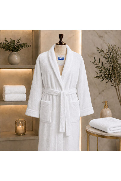 Binown Turkish Robe Plain White Piece