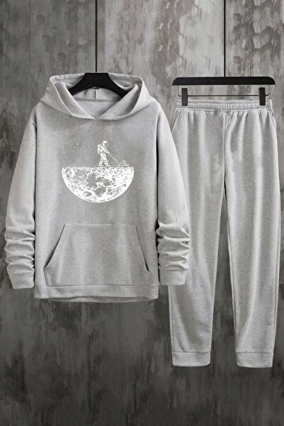 uyguntarz Unisex Space Themed Printed Tracksuit Set