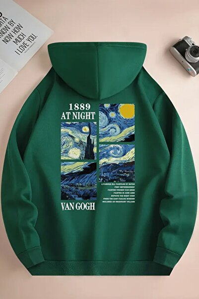 uyguntarz Van Gogh Štampano Oversize kroj Dukserica