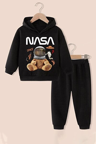 uyguntarz Children's Nasabear Printed Tracksuit Set Cotton