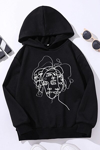 uyguntarz Child Woman One Line Printed Sweatshirt