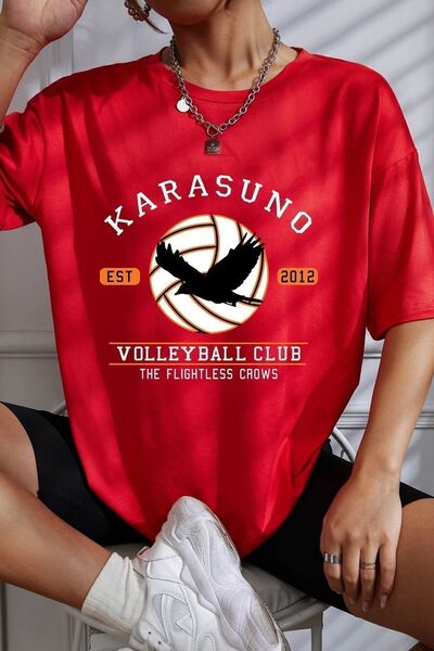 uyguntarz Unisex Karasuno Printed T-shirt