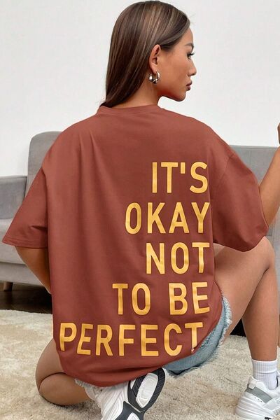 uyguntarz Unisex It's Okay Printed Design T-shirt