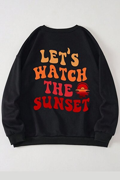 uyguntarz Unisex Let's Printed Crew Neck Sweatshirt