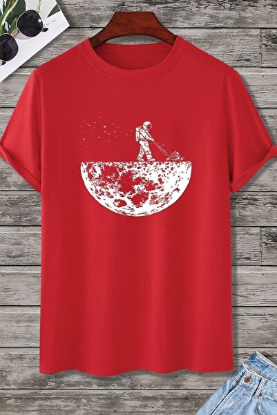 uyguntarz Unisex Space Themed Printed T-shirt