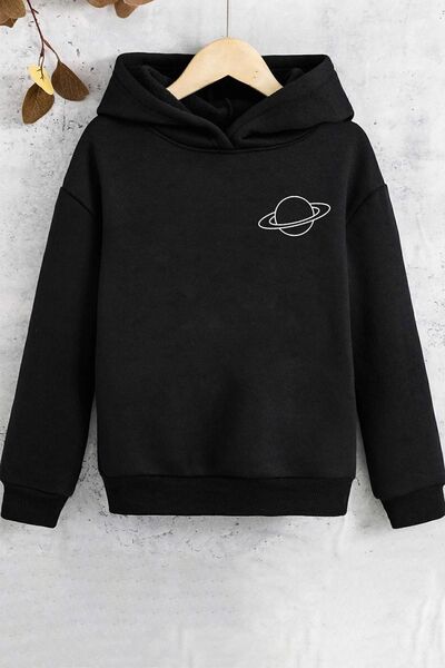 uyguntarz Children's Saturn Themed Printed Sweatshirt