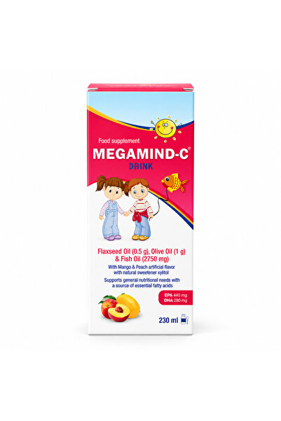 SuLinda Megamind Omega-3 Fish Oil Syrup 2750 mg for Kids & Adults | Brain, Fo...