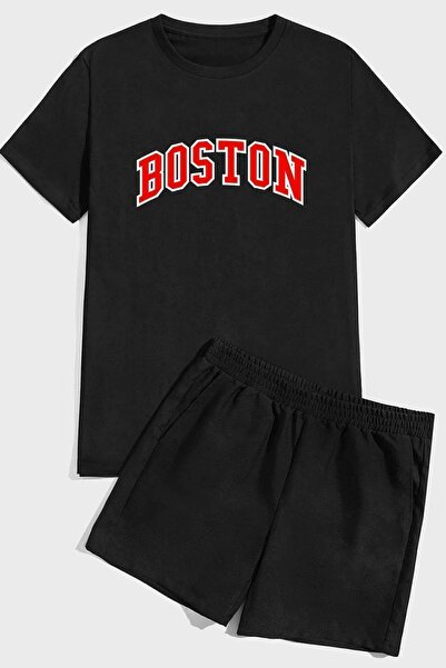 uyguntarz BOSTON Print Shorts Set