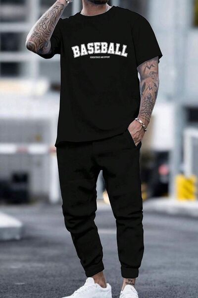 uyguntarz Unisex Baseball Printed Tracksuit Set
