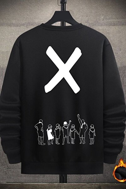 uyguntarz Φούτερ Unisex Design X Printed Crew Neck