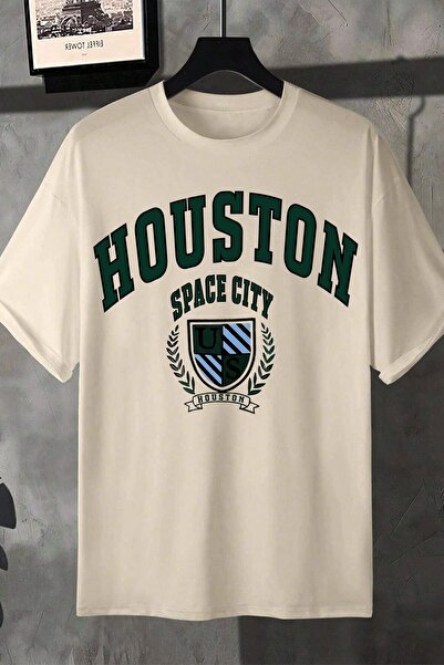 uyguntarz Μπλουζάκι Unisex Houston Space City με τυπωμένο σχέδιο