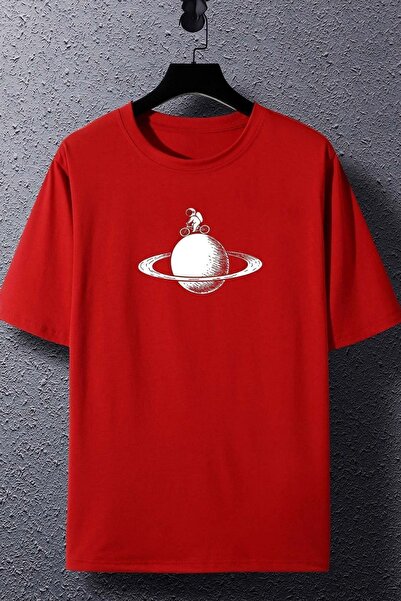 uyguntarz Unisex Astronaut Rides Printed T-shirt