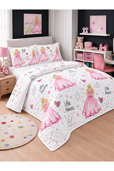 Mislina Home Çift Kişilik Kapitone Dolgulu Prenses Desen Pike 4 Mevsim |2 Ade...