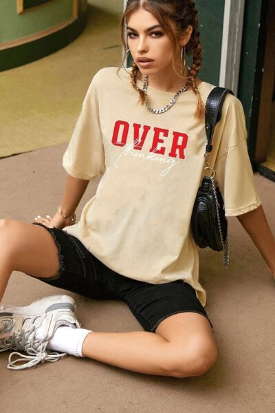 uyguntarz Unisex Overthinking Printed T-shirt