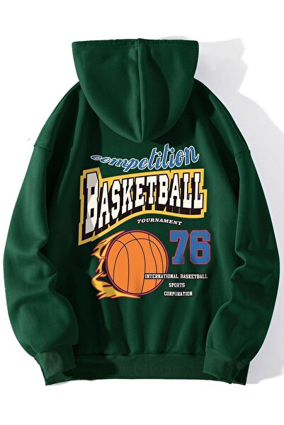 uyguntarz Basketball 76 Printed Oversize Sweatshirt
