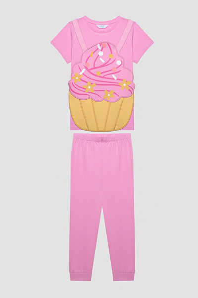 Penti Kız Çocuk Cupcake Çok Renkli  Pijama Seti