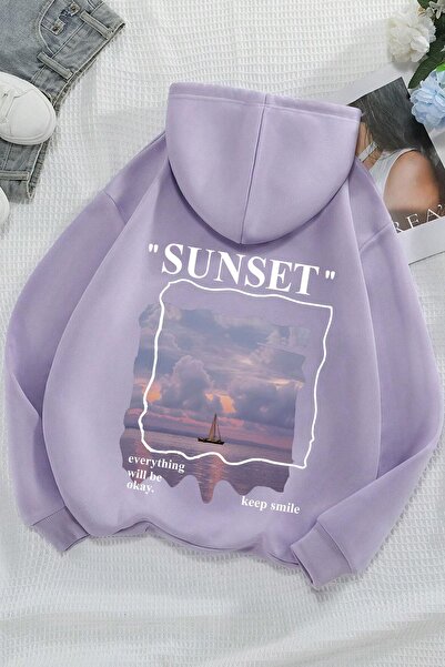 uyguntarz Unisex Sunset Baskılı Sweatshirt