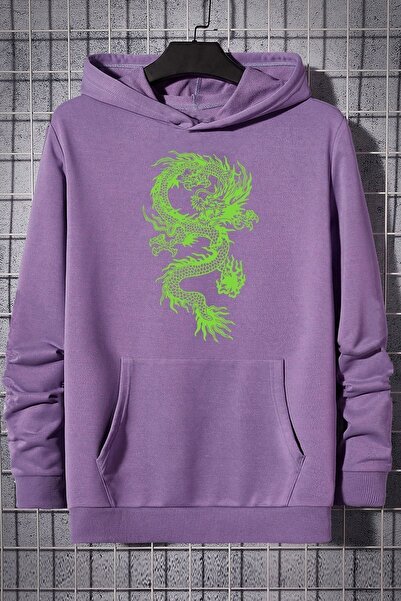 uyguntarz Unisex Chinese Dragon Graphic Printed Sweatshirt