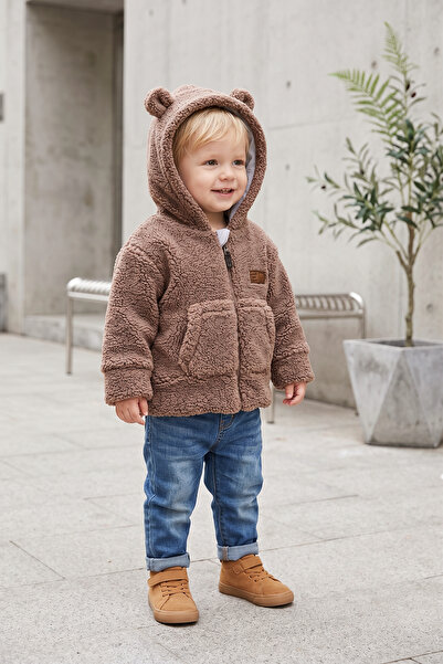 Babymod Welsoft Combed Cotton Lined Hooded Baby Boy Coat