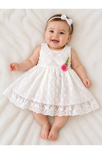 Petite Ponpon Baby فستان Pompom Baby Girl هدية لحديثي الولادة فستان Mevlüt