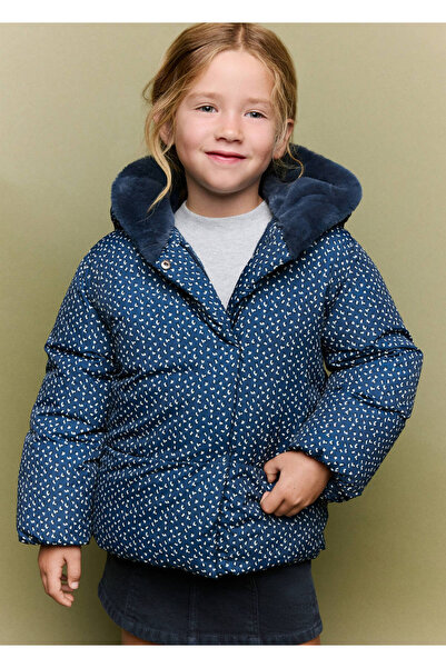 MANGO Baby Desenli kapitone anorak