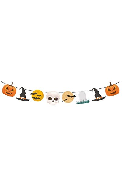 partidolu Ürkünçler Halloween Figürleri Asma Kağıt Süs 1,80 cm