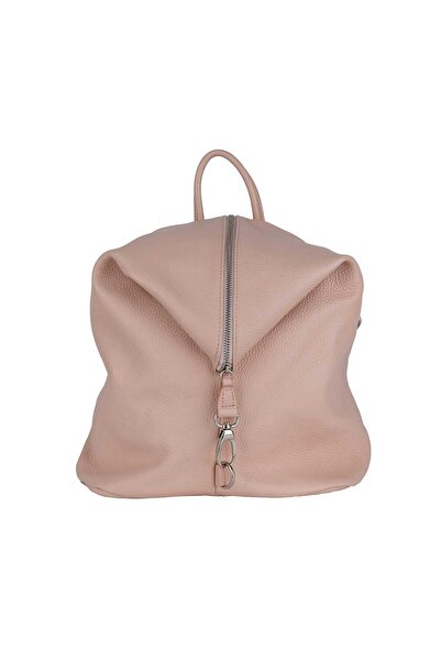 TORO NERO Rucsac de damă din piele naturală roz deschis Zip and Glow