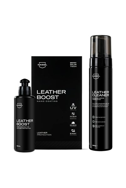 Nasiol -SET 10-Leatherboost Deri Yüzey Nano Kaplama ve Leathercleaner Deri Te...