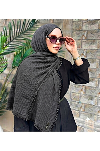 Nazellaa Poloist Bürümcük Shawl Dark Green-Smoked