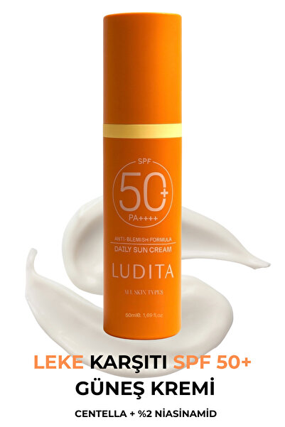 LUDITA Centella Özlü SPF 50+ SPF Güneş Kremi – Leke Karşıtı, Yüksek Korumalı ...