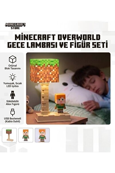 lstri Minecraft LED Gece Lambası Çocuklar ve Oyuncular İçin Masa Lambası | 5 ...